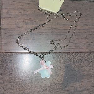 Opal bear necklace